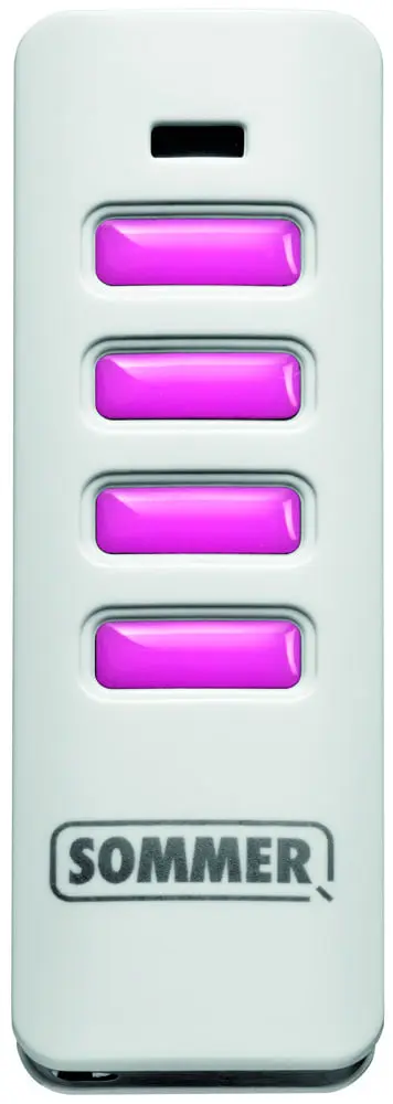 Produktfoto 1 von 4 Befehl Handsender „Pearl", FM 868,95 MHz weiß/pink