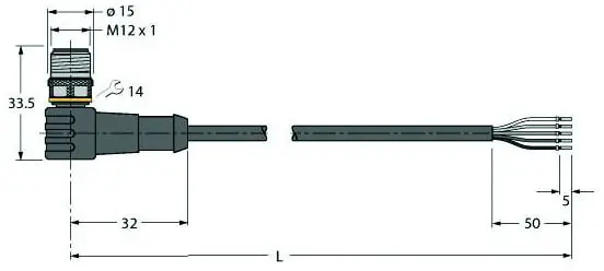 Produktfoto 1 von Aktuator- und Sensorleitung PVC Anschlussleitung