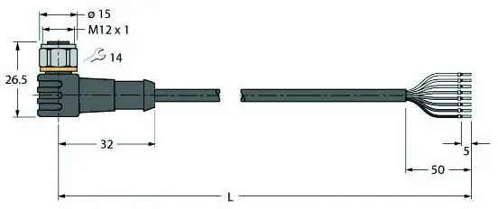 Produktfoto 1 von Aktuator- und Sensorleitung / PP-EPDM, Anschlussleitung