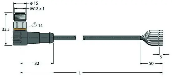 Produktfoto 1 von Aktuator- und Sensorleitung / PP-EPDM, Anschlussleitung