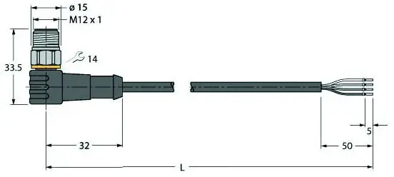 Produktfoto 1 von Aktuator- und Sensorleitung / PP-EPDM, Anschlussleitung