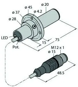 Produktfoto 1 von Strömungsüberwachung, Eintauchsensor m.integr.Auswerteelektr.