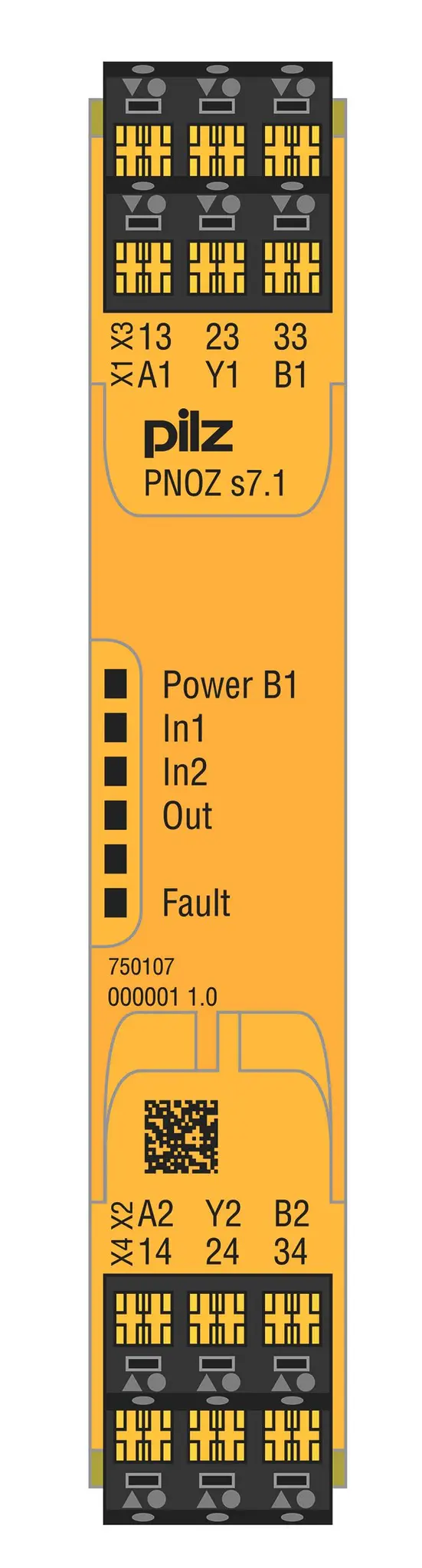 Produktfoto 1 von PNOZ s7.1 24VDC 3 n/o cascade Sicherheitsschaltgerät