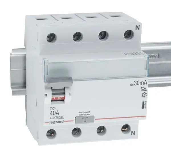Produktfoto 1 von TX3 FI-Schalter 40A, 4-polig, 30mA, Typ A, 400VAC, 4TE
