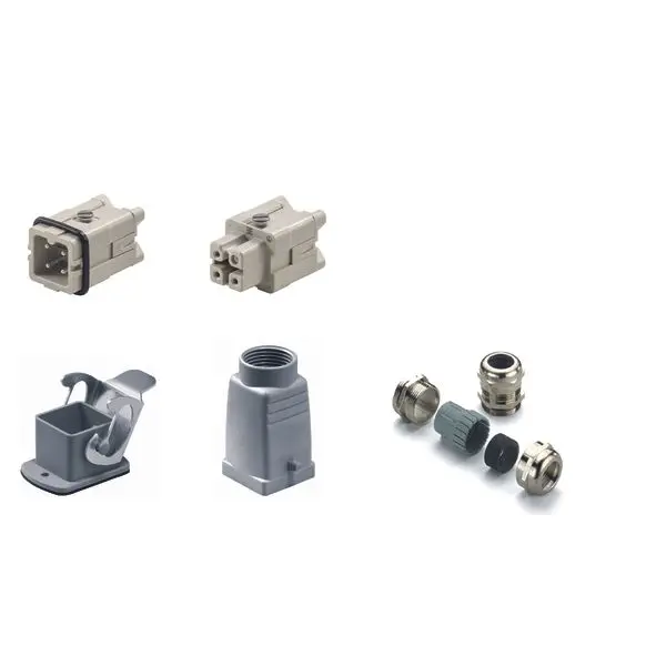 Produktfoto 1 von HDC-Kit, HA, BG: 1, Pole: 3, Schraubansc hluss, 250 V, 10 A, Aluminiumdruckguss,
