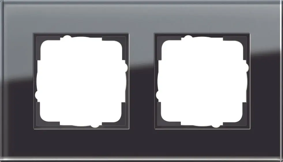 Produktfoto 1 von Abdeckrahmen 2fach Esprit Glas schwarz