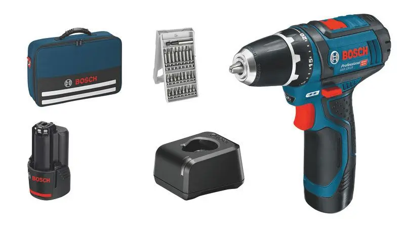 Produktfoto 1 von Akku-Bohrschrauber GSR 12V-15, 2 Akku GBA 12V 2.0Ah, Ladg. u. Werkzeugtasche