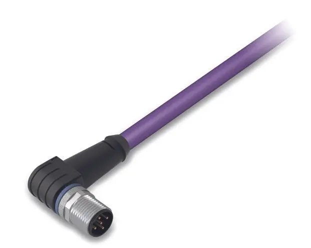 Produktfoto 1 von CANopen-/DeviceNet-Leitung,M12A-Stecker, winklig,5-polig,violett