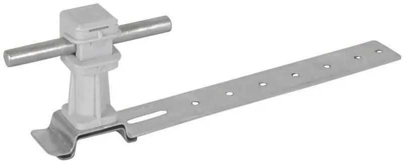 Produktfoto 1 von Dachleitungshalter DEHNsnap Al/K-grau H 36mm Rd 8mm m. Strebe L 205mm