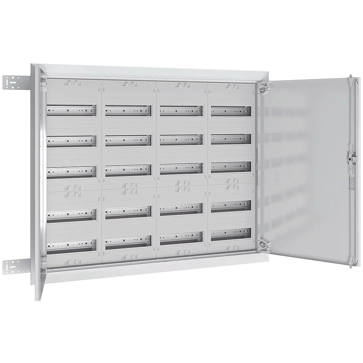 Produktfoto 1 von Flachverteiler UP/HW,110 mm tief,IP 30,SK II,4x6-reihig, Komplettschrank für