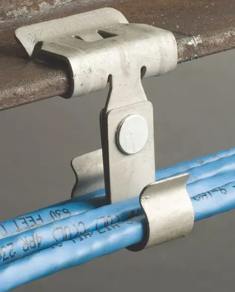 Produktfoto 1 von Flanschklipp zum Aufschlagen mit 2 Snap-On Kabelklipps