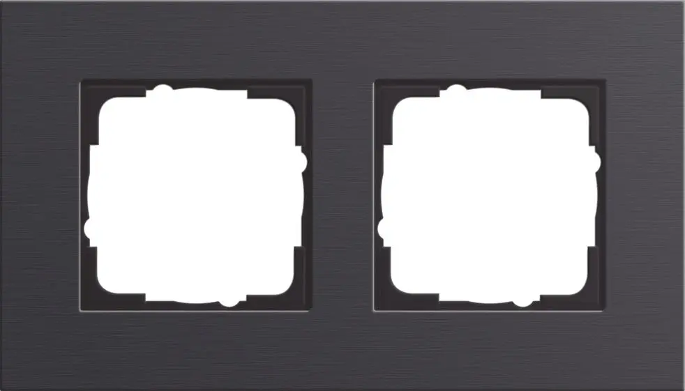 Produktfoto 1 von Abdeckrahmen 2fach Esprit aluminium schwarz