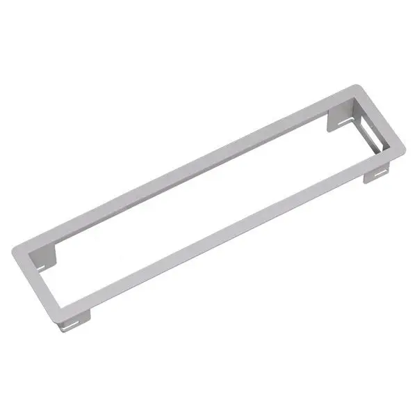 Produktfoto 1 von Power Frame Einbaurahmen 4-fach silbergrau RAL9006