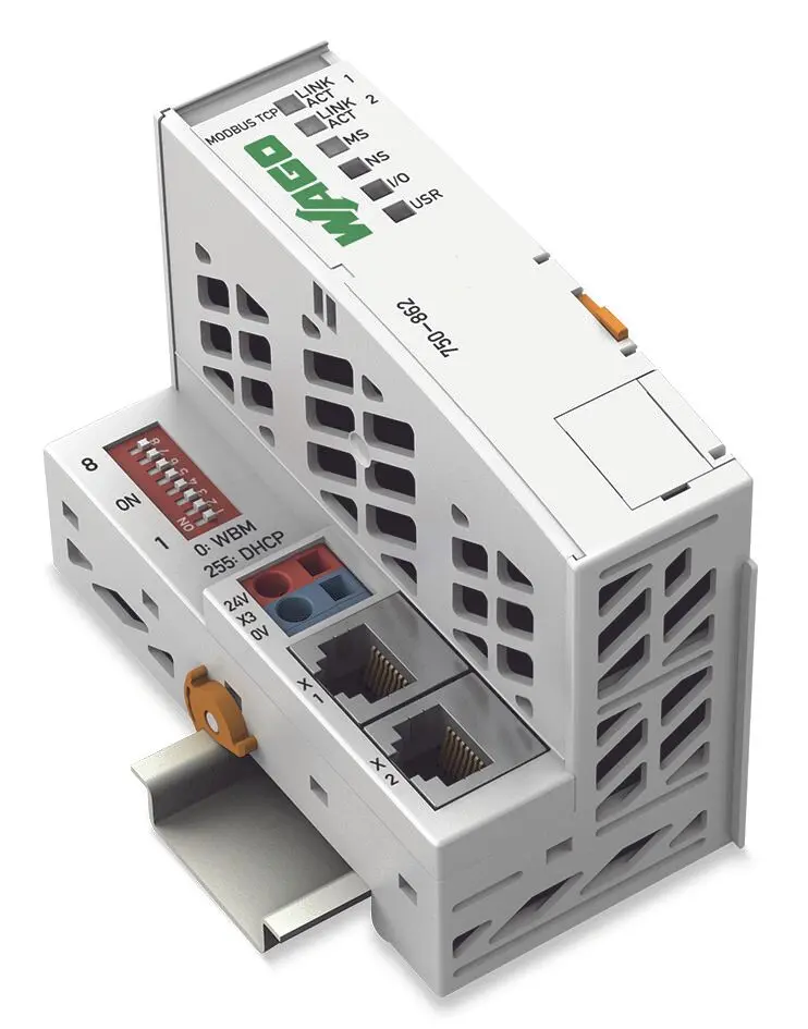 Produktfoto 1 von Controller Modbus TCP,4. Generation,2 x ETHERNET