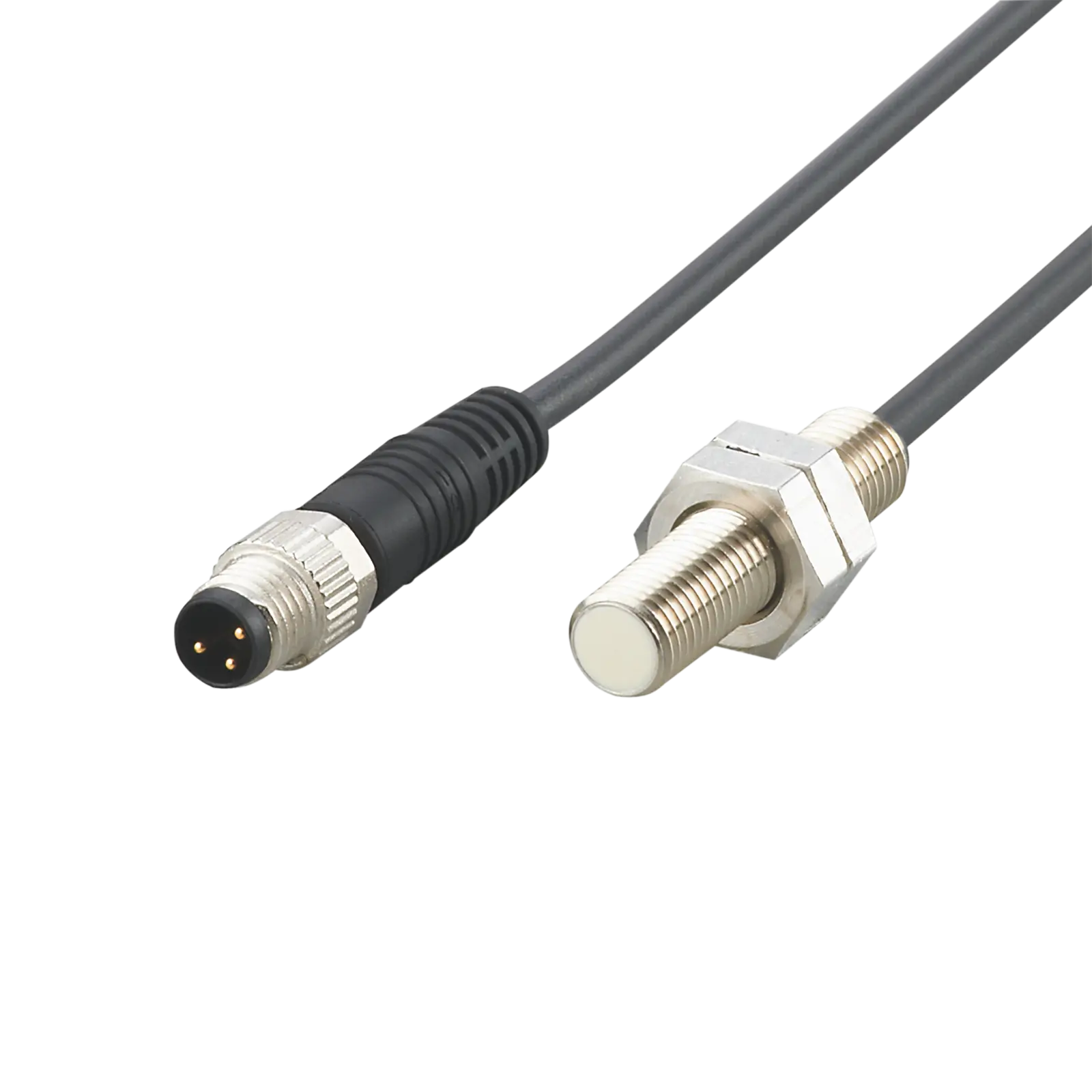 Produktfoto 1 von Ind.Sensor M8x1 L=35 Sn=2mm bündig Ö DC PNP 0,8m PUR M8 IP67 3L 850Hz