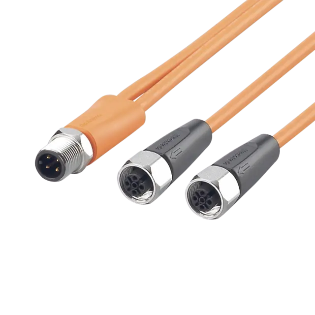 Produktfoto 1 von Y-Verbindungskabel 2 PNP 0,3m PVC IP65/67-69K