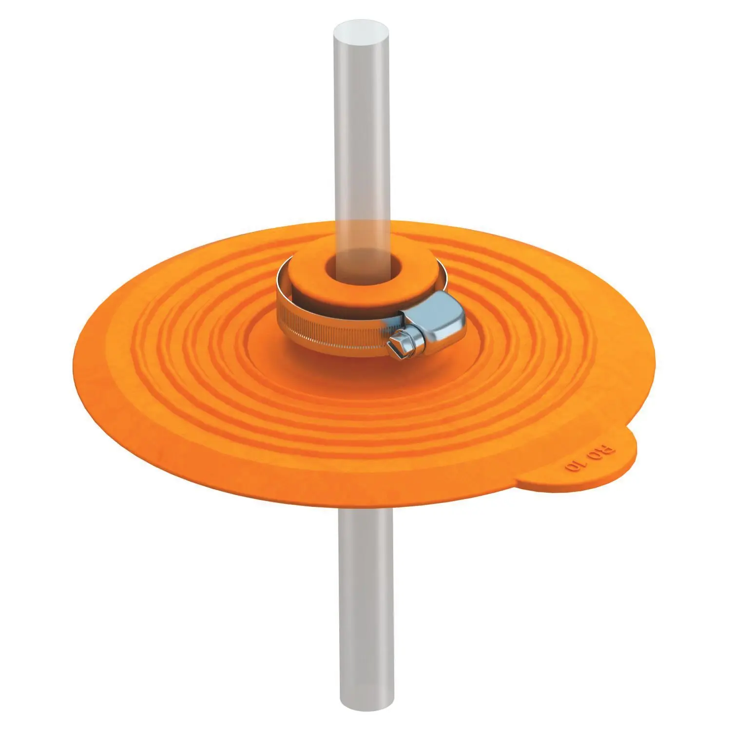 Dichtmanschette für Rundleiter 10mm RD10, TPE, pastellorange, RAL 2003