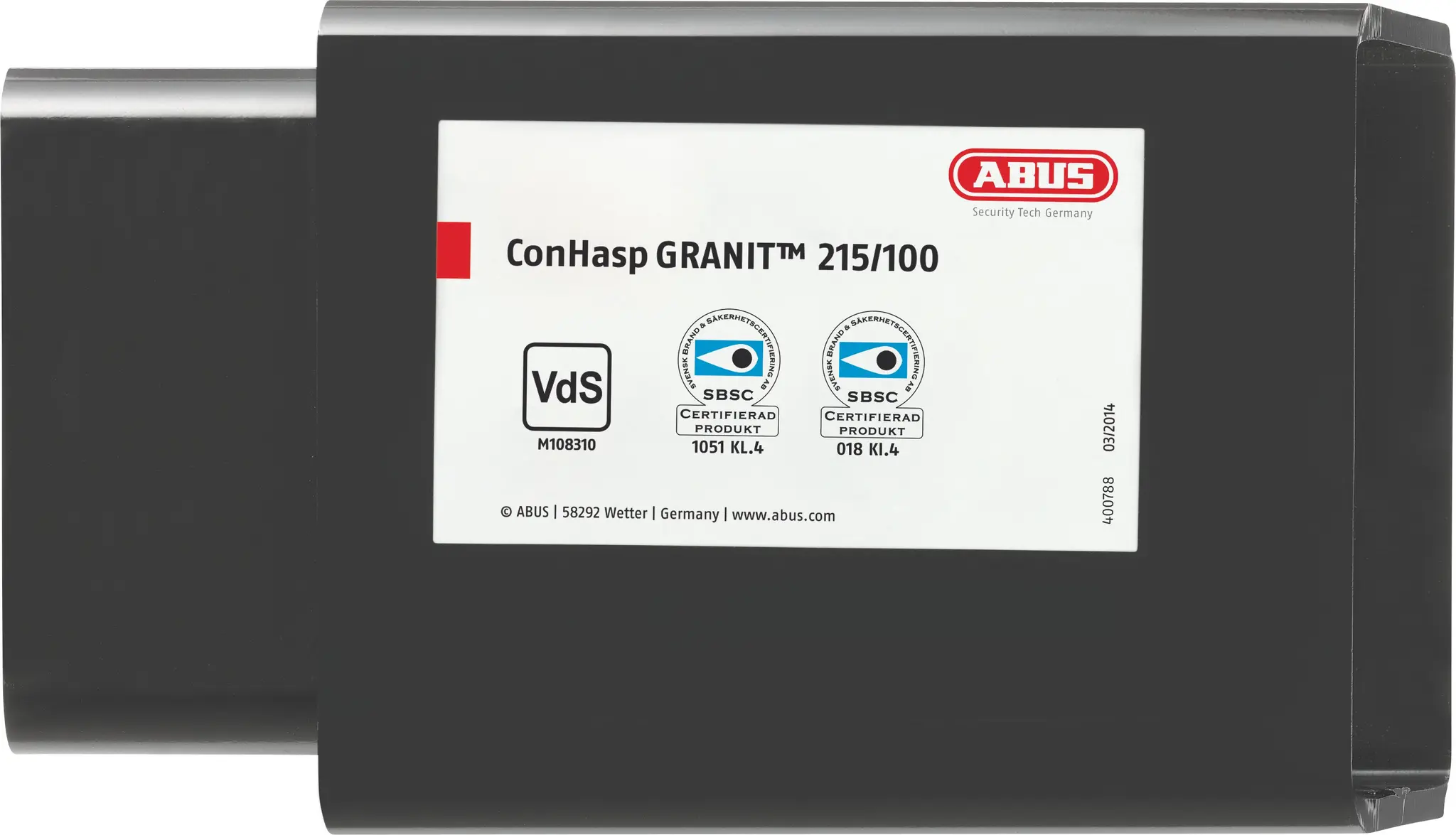 Produktfoto 1 von ConHasp GRANIT™ 215/100 Containerschloss einzeln (ohne Hangschloss)