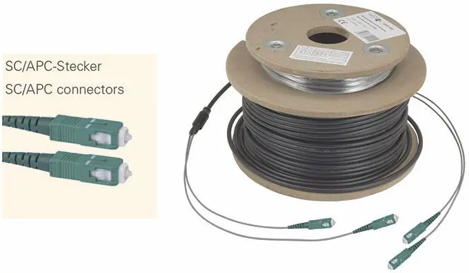 Produktfoto 1 von Optisches TWIN-Erdkabel 150m m.4xStecker SC/APC