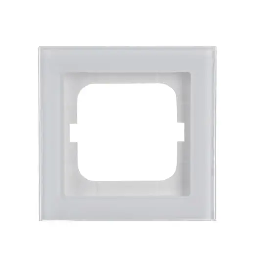 Produktfoto 1 von Abdeckrahmen, 1-fach UP weißglas