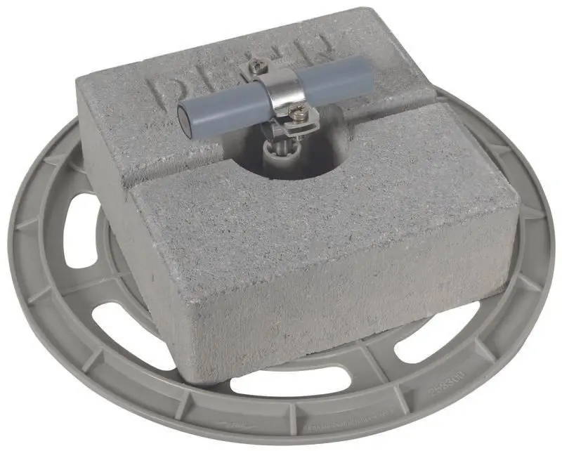 Produktfoto 1 von Dachleitungshalter mit Grundplatte und Betonstein für HVI-Leitung 20-23mm -SET-
