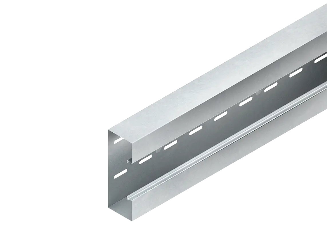 GK-Unterteil, einzügig symmetrisch, 133x70x2000 mm, De-Öffnung 78 mm, Stahl,