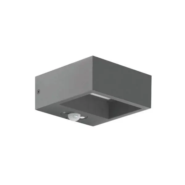 Produktfoto 1 von LED-Solarwandanbauleuchte 1,4W,3.000K, strukturgraphit, schaltbar, IP54