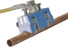 Produktfoto 1 von Bandrohrschelle f. Ex-Bereich D 6-27mm m. Anschlussschraube M8 Ms/gal Sn-NIRO