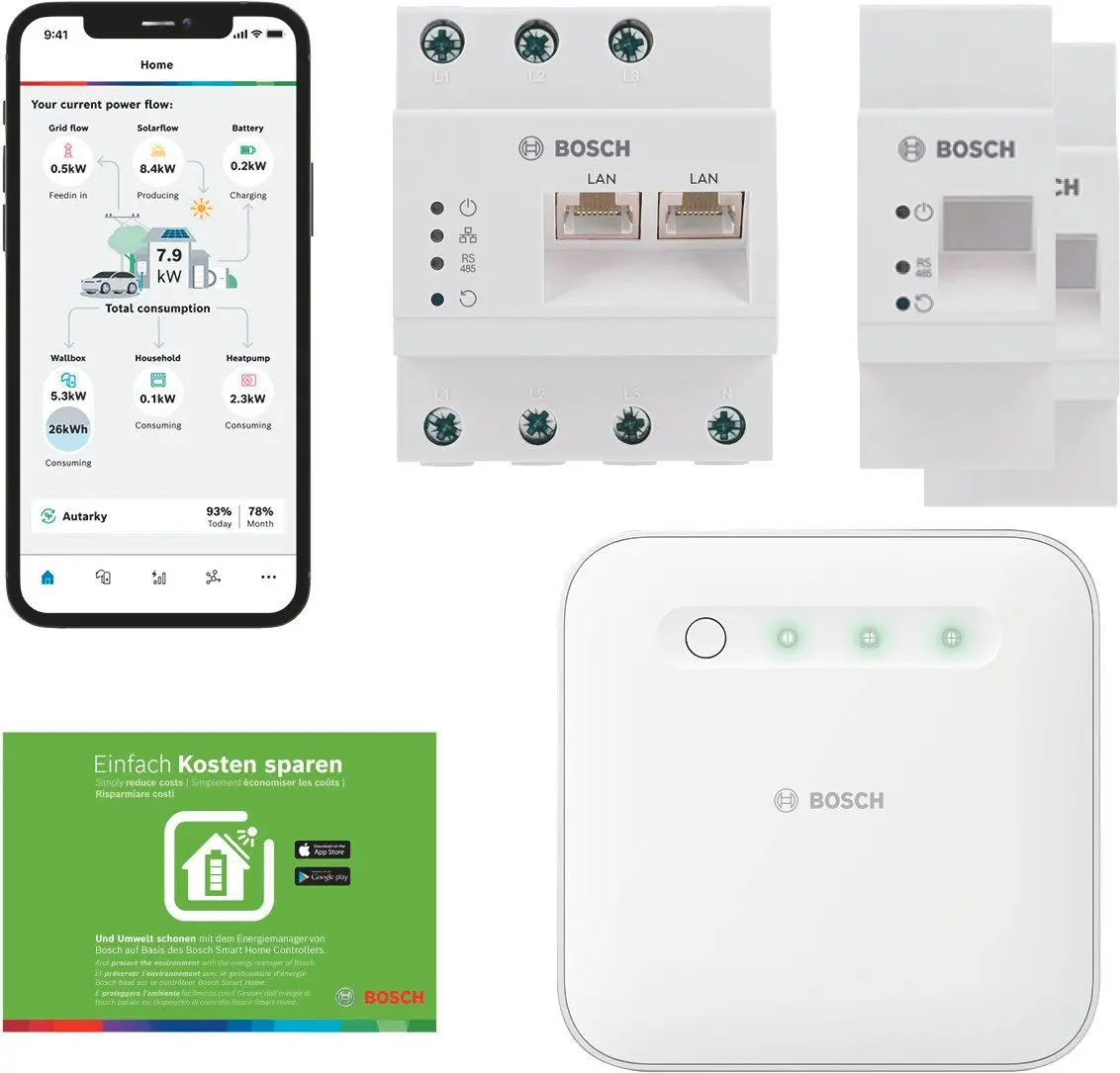 Produktfoto 1 von BOSCH Energiemanager-Set für Wärmepumpen PV ohne Fronius mit Stromspeicher