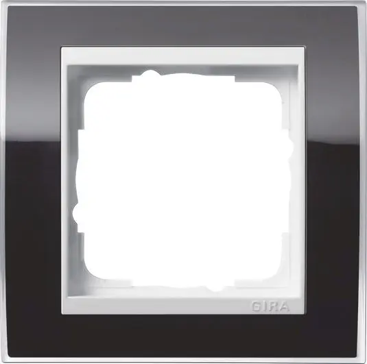 Produktfoto 1 von Abdeckrahmen 1fach f.reinweiß Event Klar schwarz
