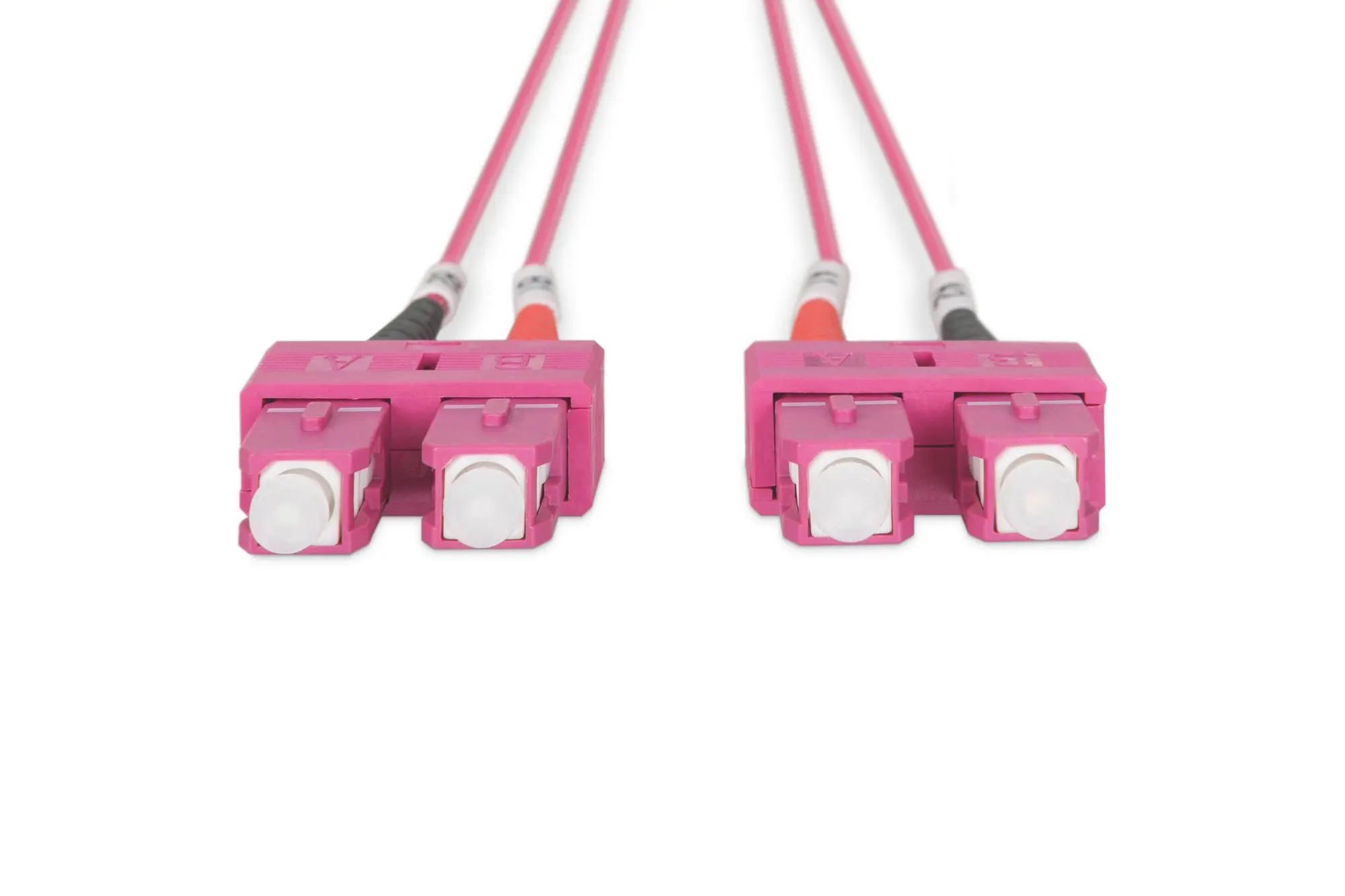 Produktfoto 1 von LWL Multimode Patchkabel OM4 SC/SC 50/125M Duplex Farbe RAL4003 Länge: 1m