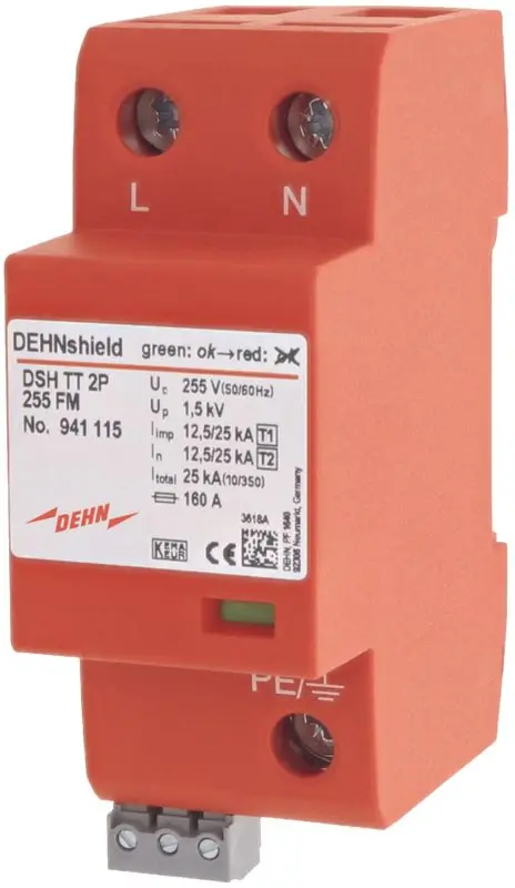 Produktfoto 1 von Anwendungsopt. Kombiableiter DEHNshield Typ 1+2 für einphasige TT-und TN-System