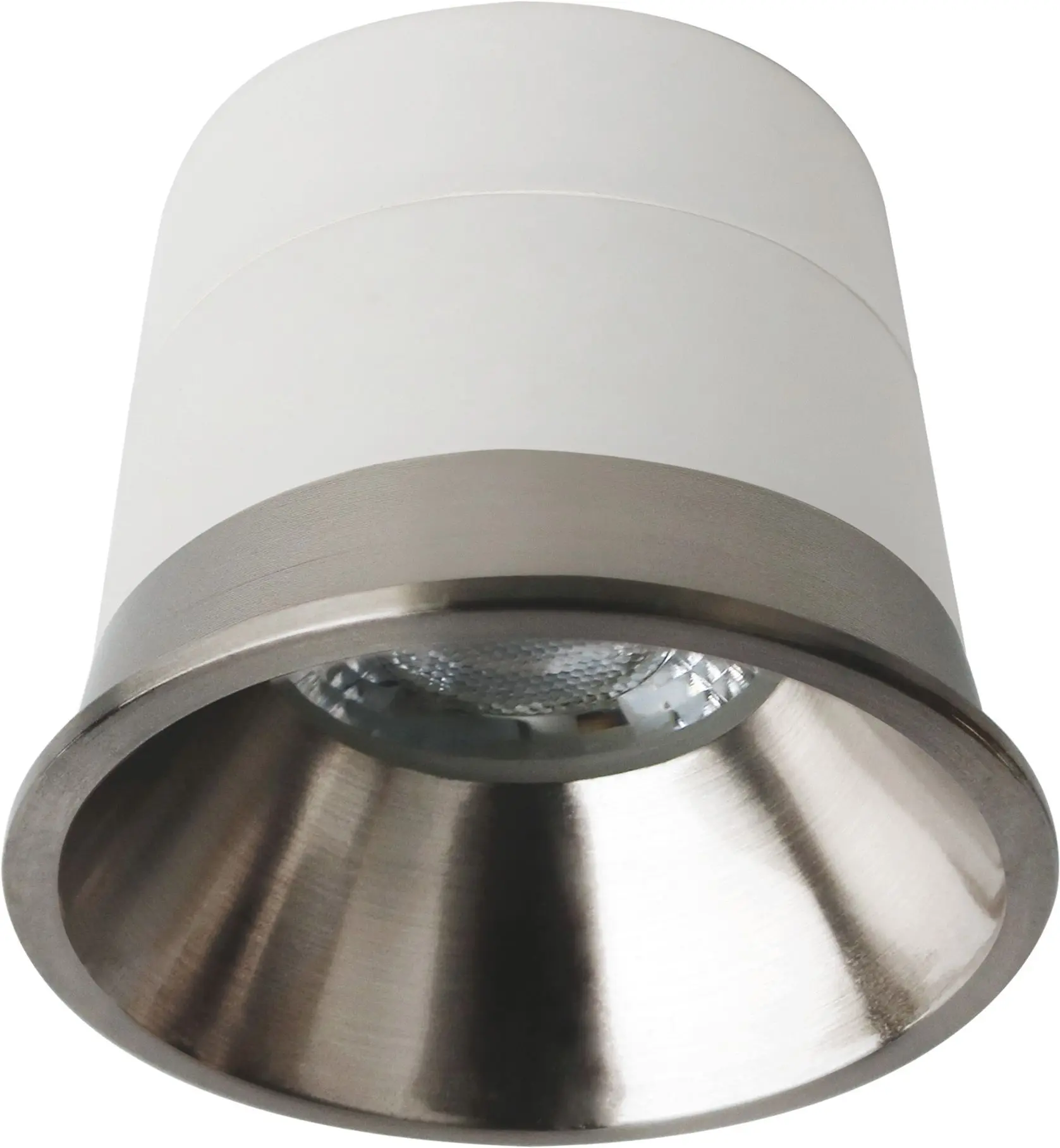 Produktfoto 1 von LED-Modul dim. blendarm Stahl geb. H43mm SET LED-Modul 36° 4,9W-450lm Ra90 3000K