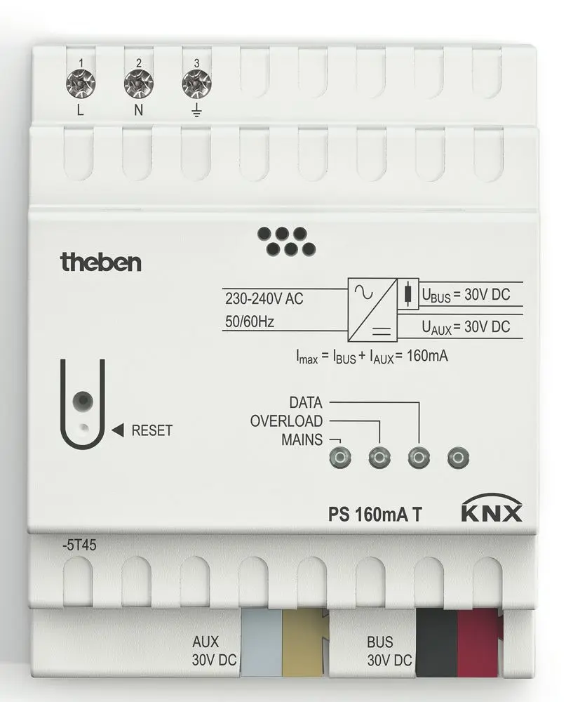 Produktfoto 1 von 160 mA Spannungsversorgung KNX mit 30 V DC Hilfsspannung