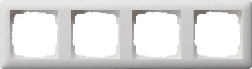 Produktfoto 1 von Abdeckrahmen 4fach Standard 55 reinweiß matt