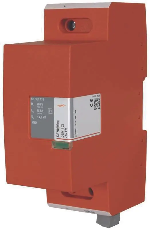 Produktfoto 1 von Koordinierter Blitzstromableiter Typ 1 DEHNbloc Maxi CI 760 V AC m.Vorsicherung