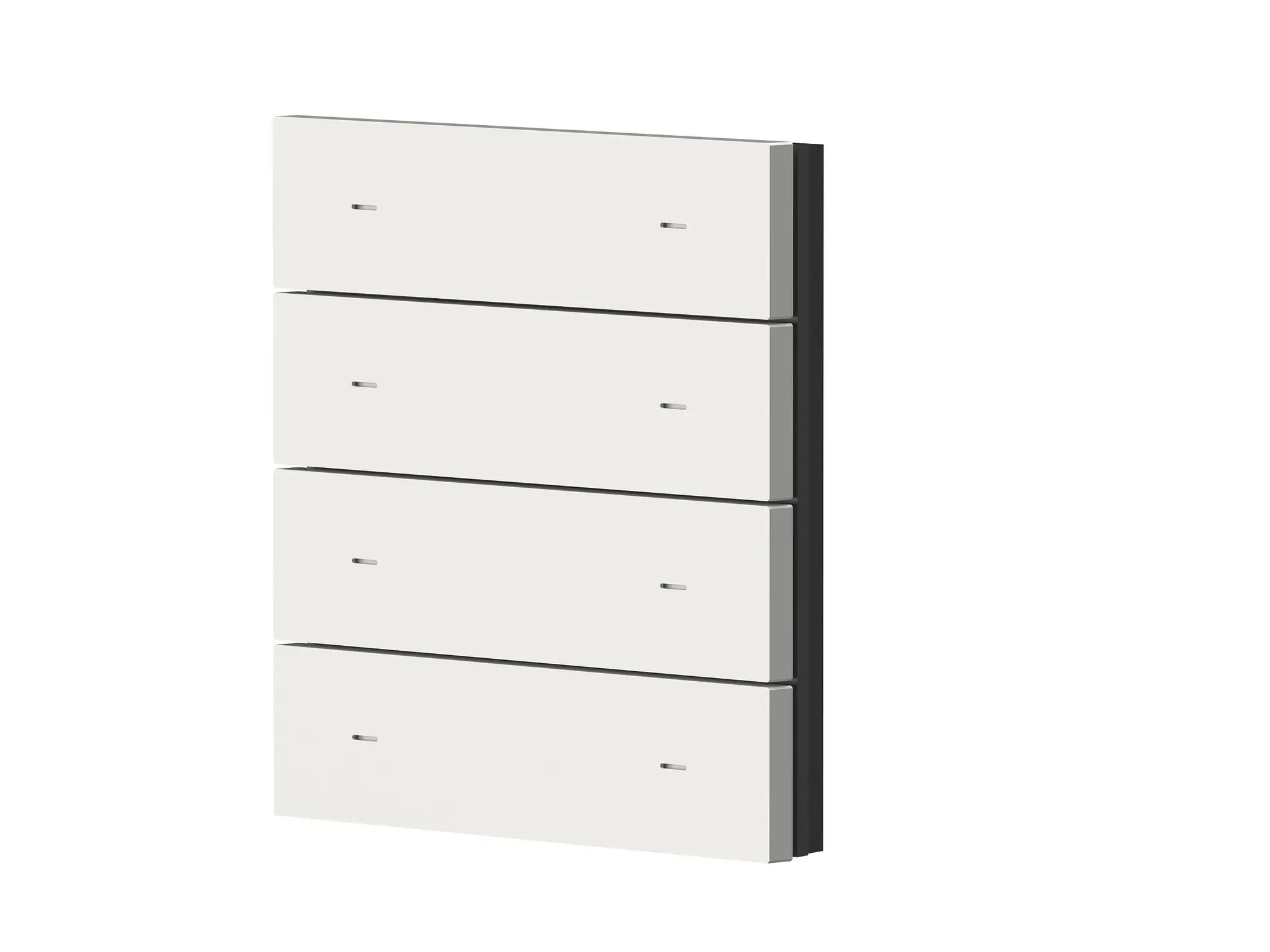 Produktfoto 1 von 4-fach Wippe Metall weiß für iONprime PB KNX