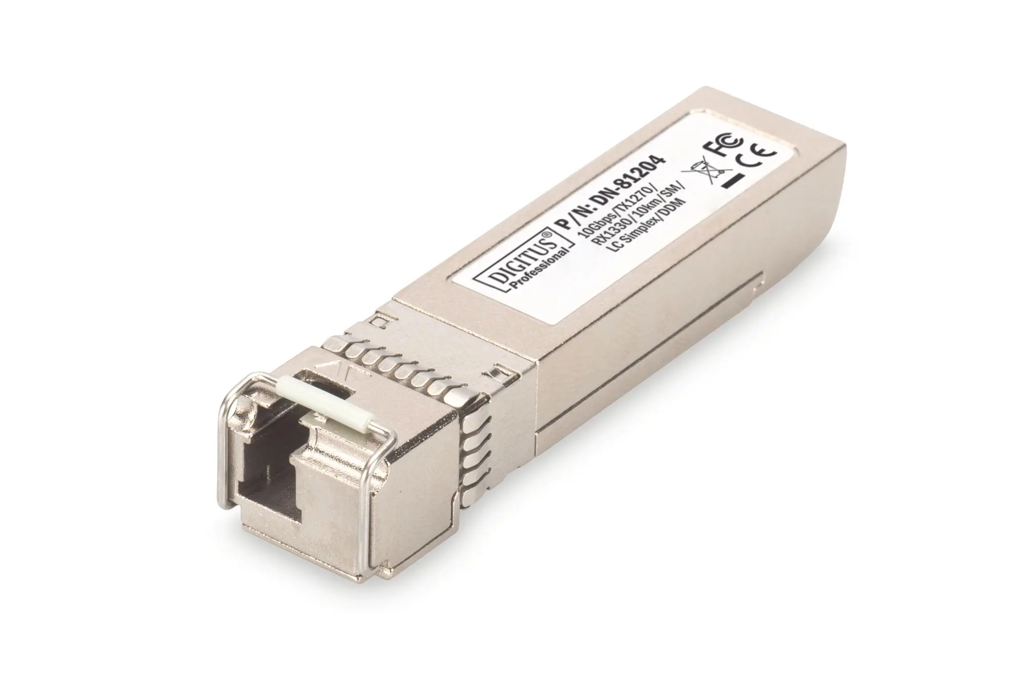 Produktfoto 1 von SFP+10 Gbps Bi-direkt. Modul Singlemode 10km Tx1270/Rx1330 LC Simplex Stecker