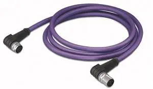 Produktfoto 1 von CANopen-/DeviceNet-Leitung,M12A-Buchse, winklig,M12A-Stecker, winklig,violett