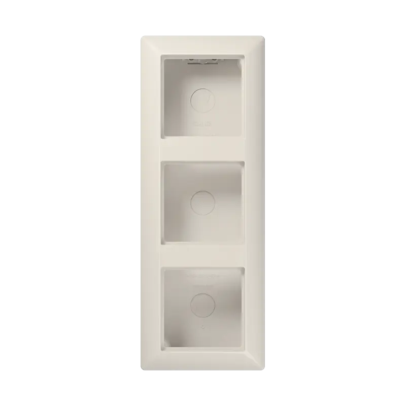 Produktfoto 1 von Aufputz-Kappe, 3fach, integrierte, flammwidrige Bodenplatte, angeformter Ra