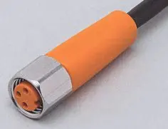 Produktfoto 1 von Anschlusskabel m.Buchse <50VAC 2m PUR Geh. TPU orange FKM IP65/67-69K