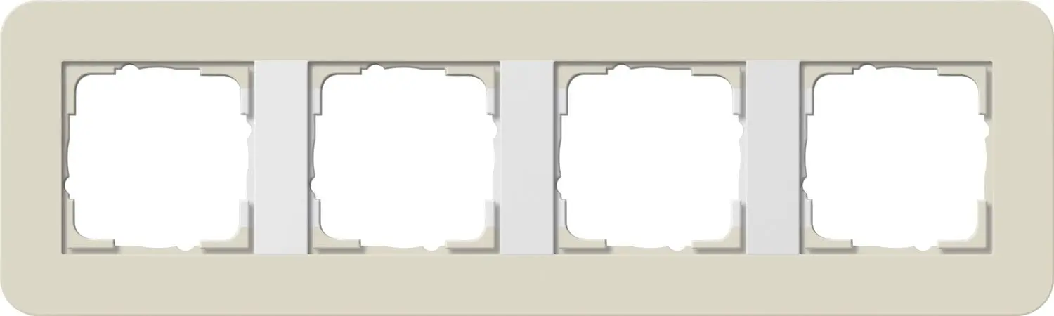 Produktfoto 1 von Abdeckrahmen 4f E3 Sand/Reinweiß