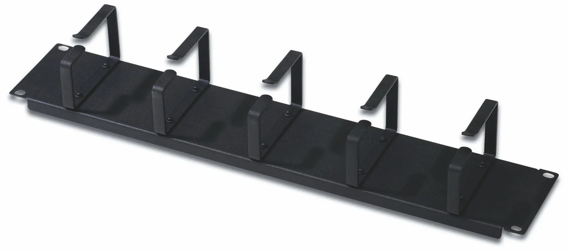 Produktfoto 1 von DIGITUS 2HE Kabel Management Panel 5 x Ringe sw RAL9005