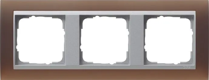 Produktfoto 1 von Abdeckrahmen 3fach f.Farbe alu Event Opak Dunkelbraun
