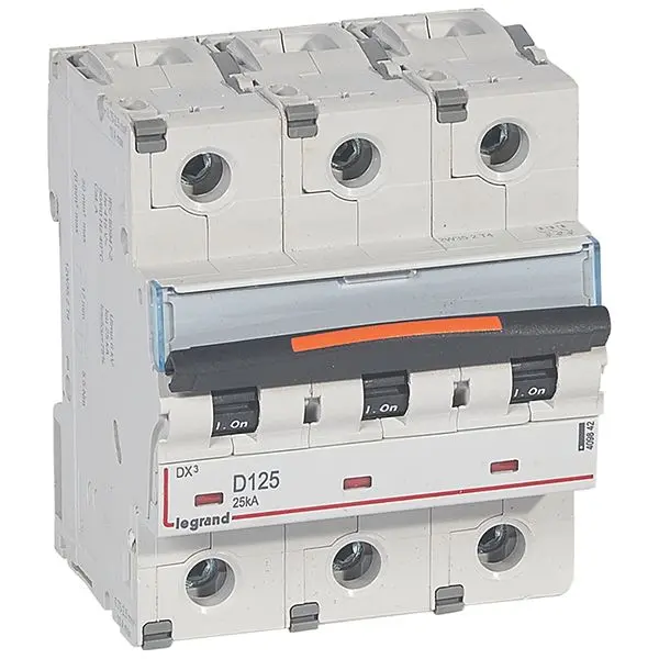Produktfoto 1 von DX3 LS-Schalter D-Char. 125A, 3-polig, 25kA, 400VAC, 3TE