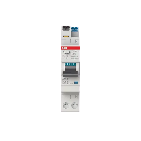 Produktfoto 1 von DSX301CA-B13/0,03 FI/LS-Schalter, 1 TE 6kA, 1P+N, Typ A, B13, 30mA