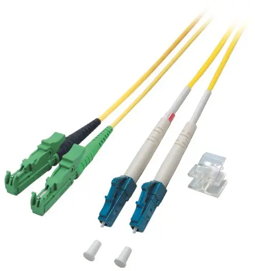 Produktfoto 1 von Duplex Jumper E2000 APC8°-LC 9/125µ 2m OS2 LSZH gelb 3mm