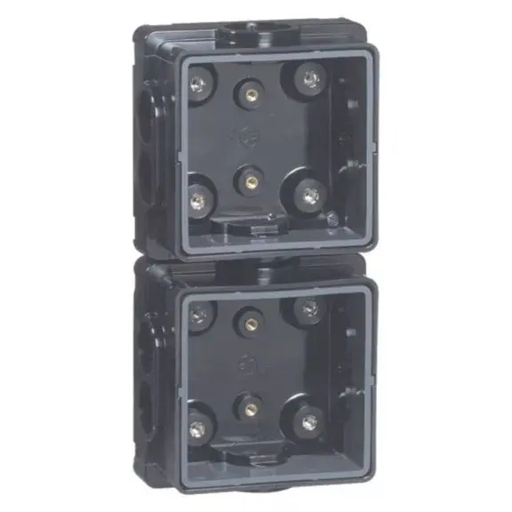 Produktfoto 1 von Einbaudose 2fach, Alu-Guss Einbautiefe 70-90 mm