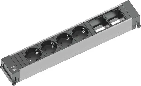 Produktfoto 1 von Power Frame ALU Steckdoseneinheit 6-fach