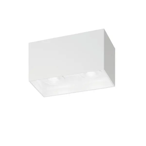 Anbaumodul rechteckig strukturweiss GU10